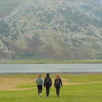 Hiking in the mountains outside Rome while studying abroad at JFRC