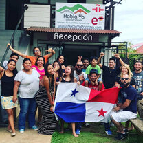 Habla Ya Spanish School students students outside the office
