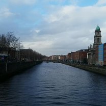 A View from the River Liffey, Dublin River Liffey, Dublin, Ireland