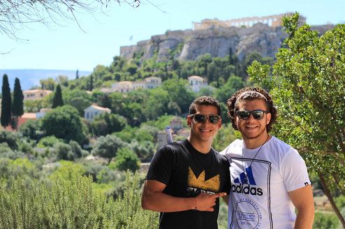 CYA (College Year in Athens) - Summer Program in Greece CYA Students with Acropolis in the background