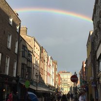 A rainbow over Grafton Street